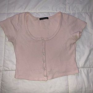 Brandy Melville pink button top! ☆